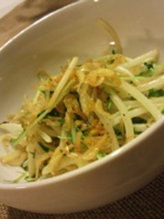 5分♪小エビともやしと水菜のシャキシャキ-レシピのメイン写真