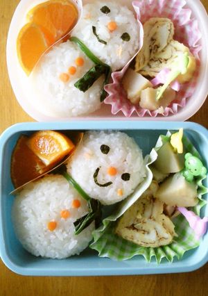 雪だるま弁当-レシピのメイン写真