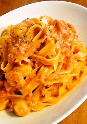ほたてとエビのトマトクリームパスタ-レシピのメイン写真