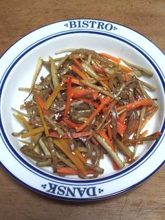 かんたんきんぴらごぼう(カット野菜利用)-レシピのメイン写真