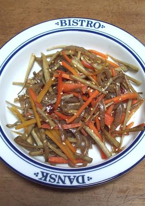 かんたんきんぴらごぼう（カット野菜利用）-レシピのメイン写真