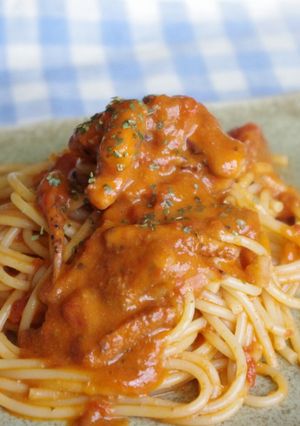 濃厚！いかワタのトマトクリームパスタ♪-レシピのメイン写真