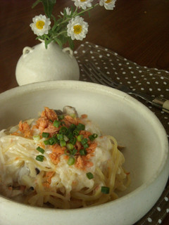 鮭ときのこのクリームスパゲティー♪-レシピのメイン写真
