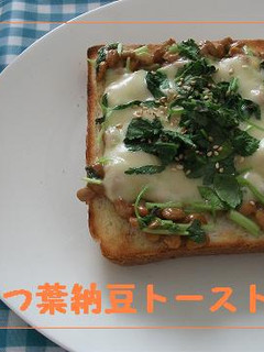 簡単ヘルシー♪三つ葉納豆トースト-レシピのメイン写真
