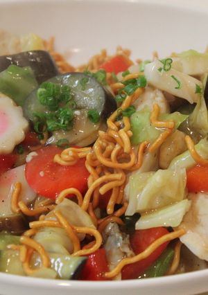 野菜たっぷり♡お一人様♪かた焼きそば-レシピのメイン写真