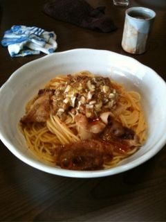 豚キムチ納豆パスタ-レシピのメイン写真