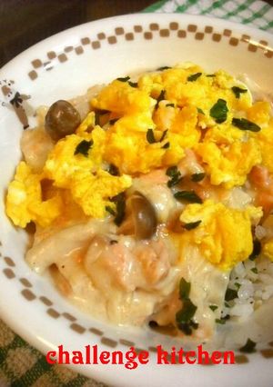 焼きさけあらほぐしのクリームＤＯＮ☆-レシピのメイン写真