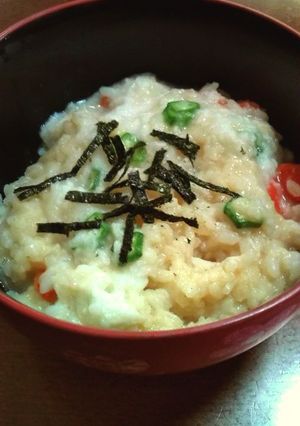 おくらと長いもで♪と～ろとろ味噌雑炊-レシピのメイン写真