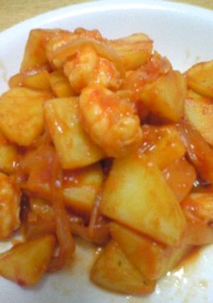 えびと野菜のケチャップ炒め煮-レシピのメイン写真