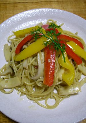 ☆パプリカと茸のぺペロンチーノ☆-レシピのメイン写真