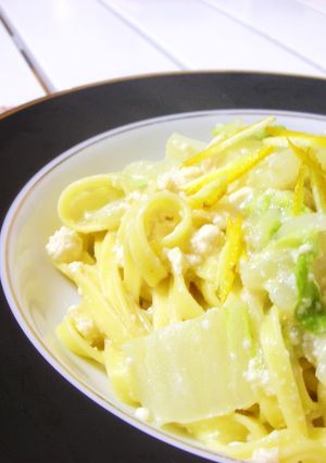 【ルクエ】豆腐と白菜のクリームパスタ-レシピのメイン写真
