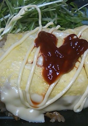 和風味　納豆オムライス♪-レシピのメイン写真