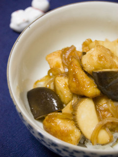 ササミとエリンギのコロ照り丼-レシピのメイン写真
