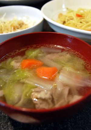 はまぐりスープ顆粒で塩豚汁!-レシピのメイン写真