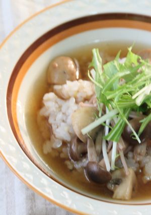 紅茶でつくる!きのこスープごはん☆-レシピのメイン写真