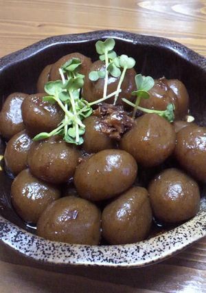 味がしみておいし〜！玉こんにゃく！-レシピのメイン写真
