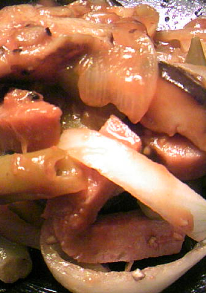 スパムといんげんと椎茸のトマトチリ炒め-レシピのメイン写真