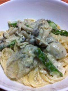 牡蠣のクリームパスタ-レシピのメイン写真