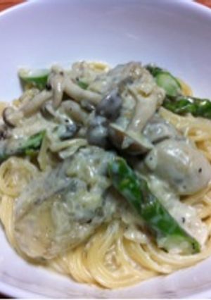 牡蠣のクリームパスタ-レシピのメイン写真
