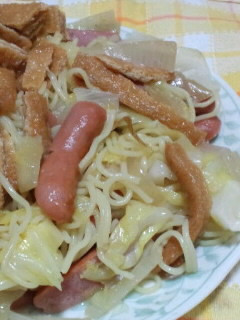 油揚げが決め手♪塩バター焼きそば-レシピのメイン写真