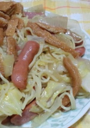 油揚げが決め手♪塩バター焼きそば-レシピのメイン写真