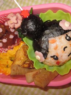 キャラ弁 おだんごな女の子-レシピのメイン写真