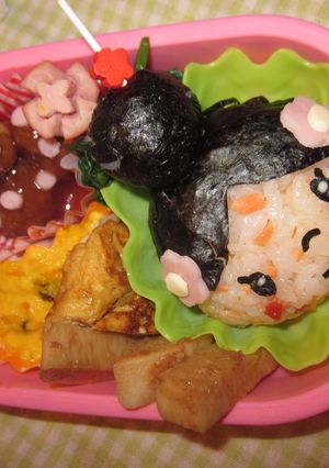 キャラ弁　おだんごな女の子-レシピのメイン写真