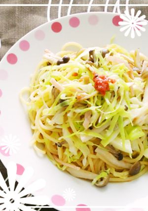 キャベツとシメジの梅味パスタ-レシピのメイン写真