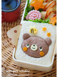 食パンdeくまちゃんサンド*キャラ弁-レシピのメイン写真
