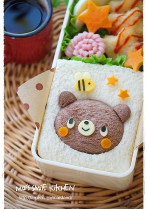 食パンdeくまちゃんサンド＊キャラ弁-レシピのメイン写真