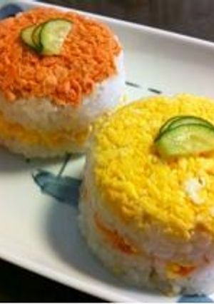 ◆簡単鮭フレークで雛祭りに可愛い押し寿司-レシピのメイン写真