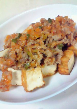 厚揚げの肉味噌がけ☆-レシピのメイン写真