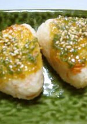 鮭＆梅もモミモミ♪ねぎ味噌五平餅の巻-レシピのメイン写真