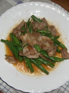インゲンと豚バラの甘辛炒め-レシピのメイン写真