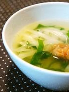 ツルツル麺はワンタンの皮! スープ☆-レシピのメイン写真