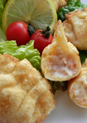 鮭とチーズのとろ～りグラタン揚げ餃子-レシピのメイン写真