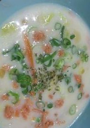 中華風鮭のクリームスープ-レシピのメイン写真