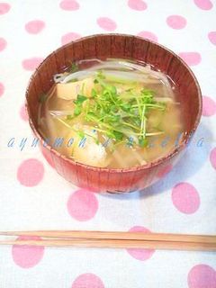 ✿豆苗ともやしのお味噌汁✿-レシピのメイン写真
