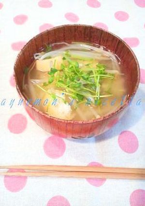 ✿豆苗ともやしのお味噌汁✿-レシピのメイン写真