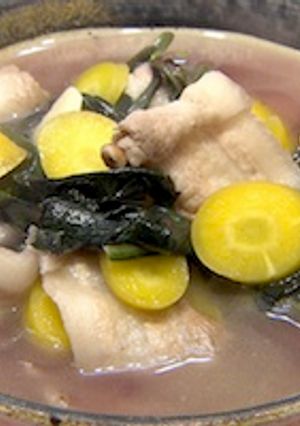 ハンダマと島ニンジンのわんパクスープ-レシピのメイン写真