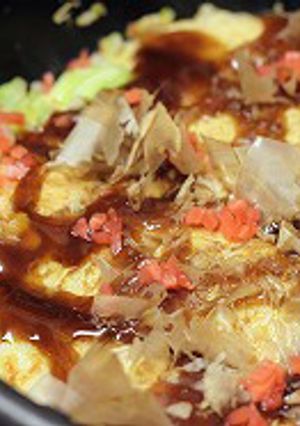 加賀丸いもｷｬﾍﾞﾂたっぷりお好み焼き-レシピのメイン写真
