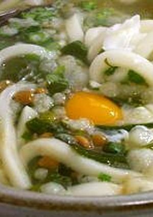 ”ねば元気の素”で　あっさり鍋焼きうどん-レシピのメイン写真