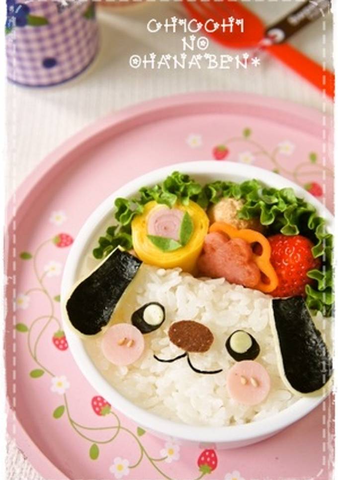 ＊キャラ弁＊ 簡単★ドアップわんちゃん♪ by ちっち♡ 【クックパッド】 簡単おいしいみんなのレシピが392万品
