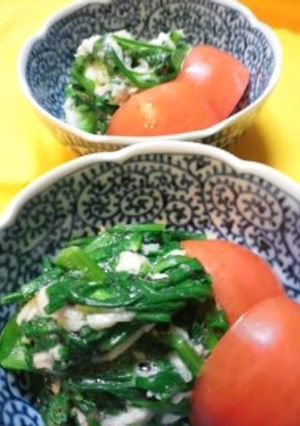 サッパリ春菊のとろろ和え-レシピのメイン写真