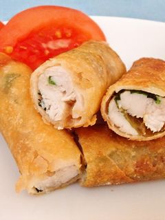 鶏ささみと梅の揚げ春巻き-レシピのメイン写真