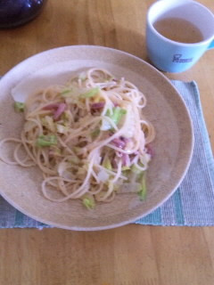 塩辛大好きお手軽パスタ-レシピのメイン写真