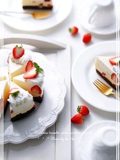 オレンジムースと苺ティラミスケーキ-レシピのメイン写真