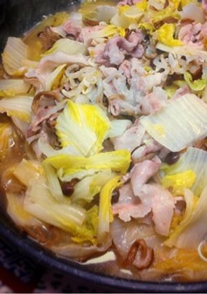 簡単ヘルシー★白菜と豚肉のフライパン蒸し-レシピのメイン写真