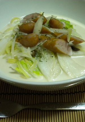 昆布茶が決め手のスープパスタ-レシピのメイン写真