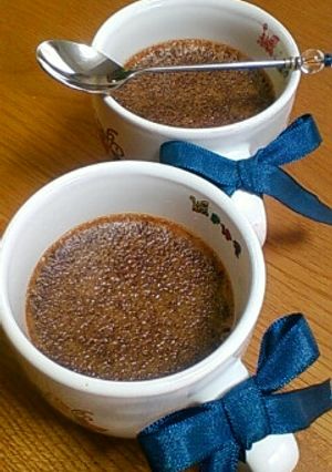 板チョコ１枚で☆濃厚焼きチョコプリン-レシピのメイン写真